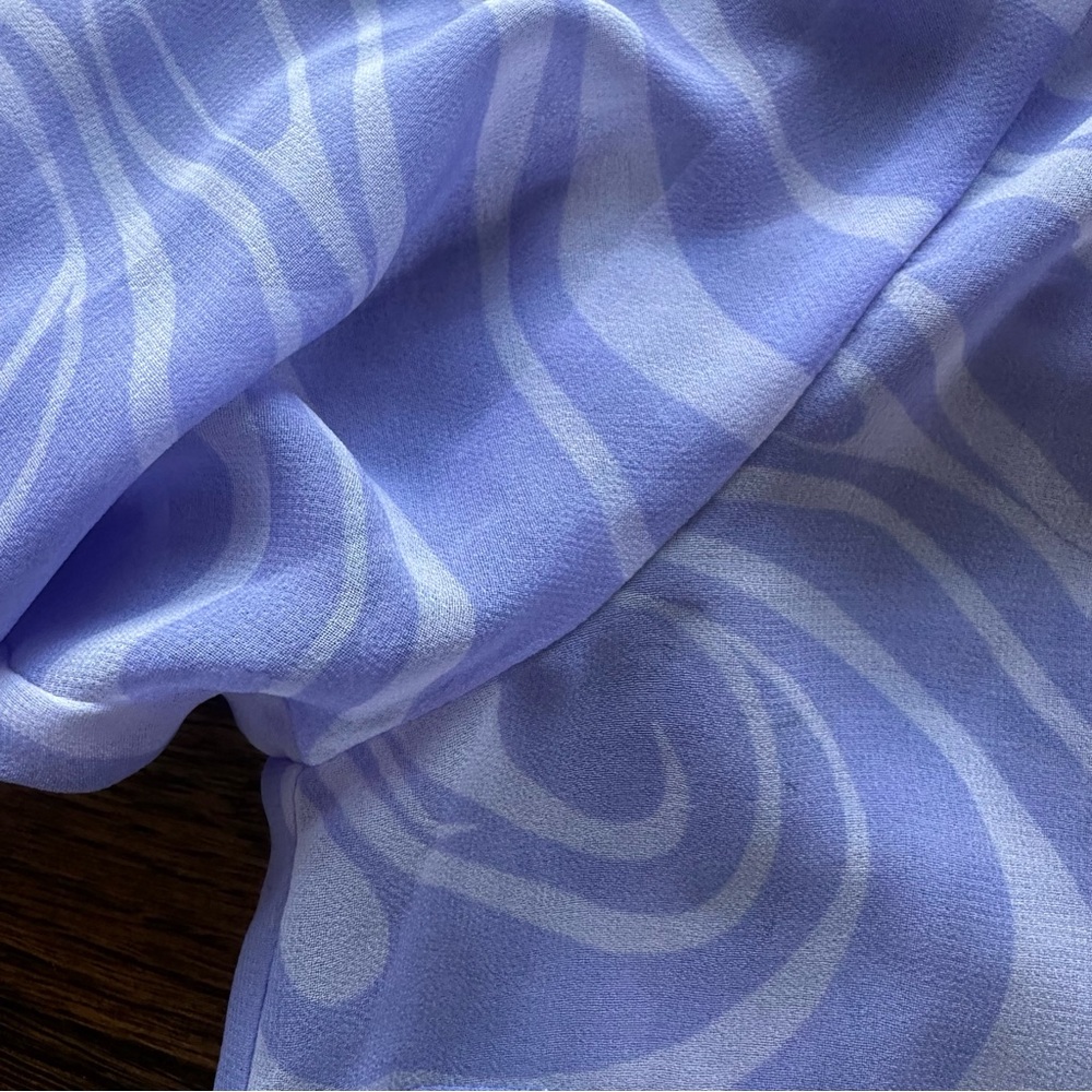 ASOS x MILLIE Retro Lavender Swirl sheer Blouse - Picture 5 of 14